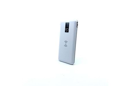10000 mAh Wireless Powerbank (Dahili Kablolu) K410