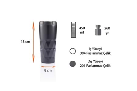 T45 DİAMOND TERMOS BARDAK 480 ML