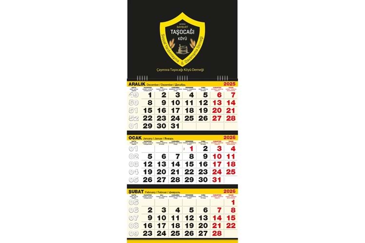 Büyük Boy Gemici Takvim - GMC-07