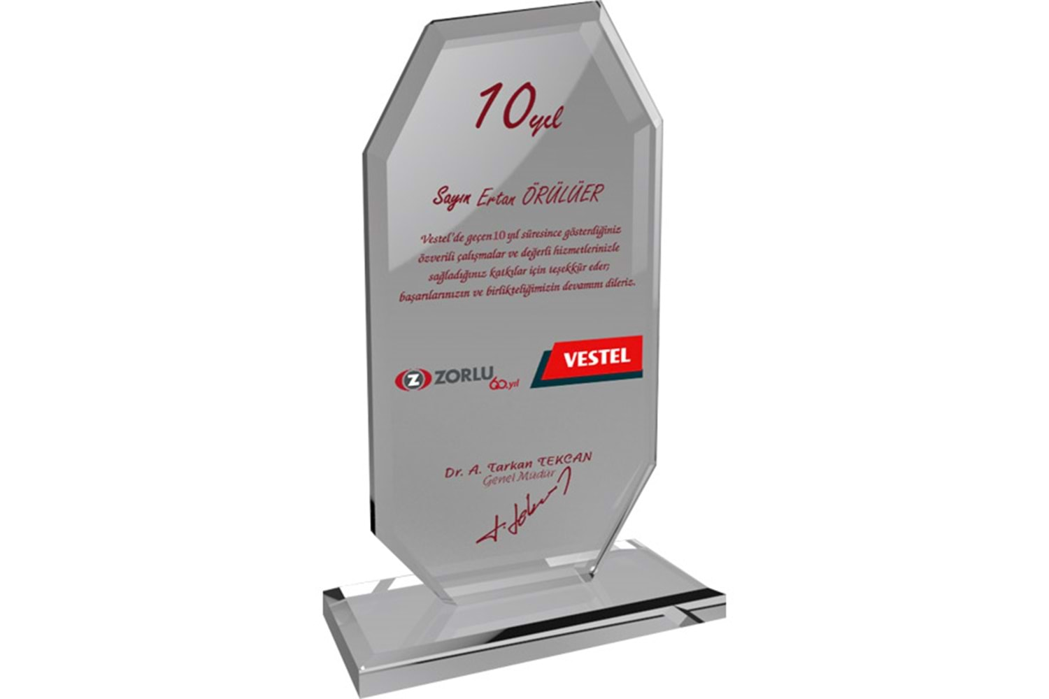 Kristal Plaket - EKT-102-ŞF