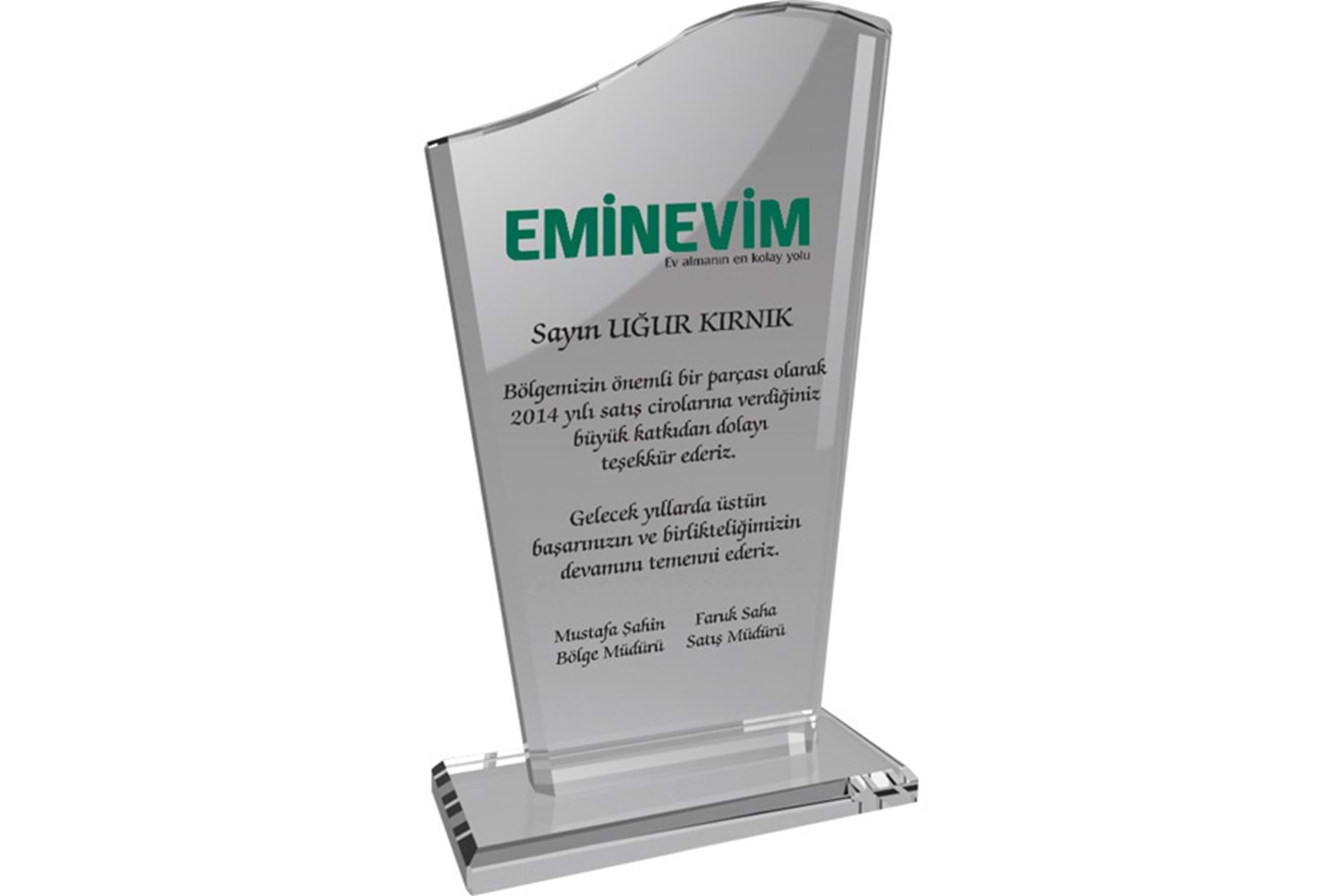 Kristal Plaket - EKT-108-ŞF