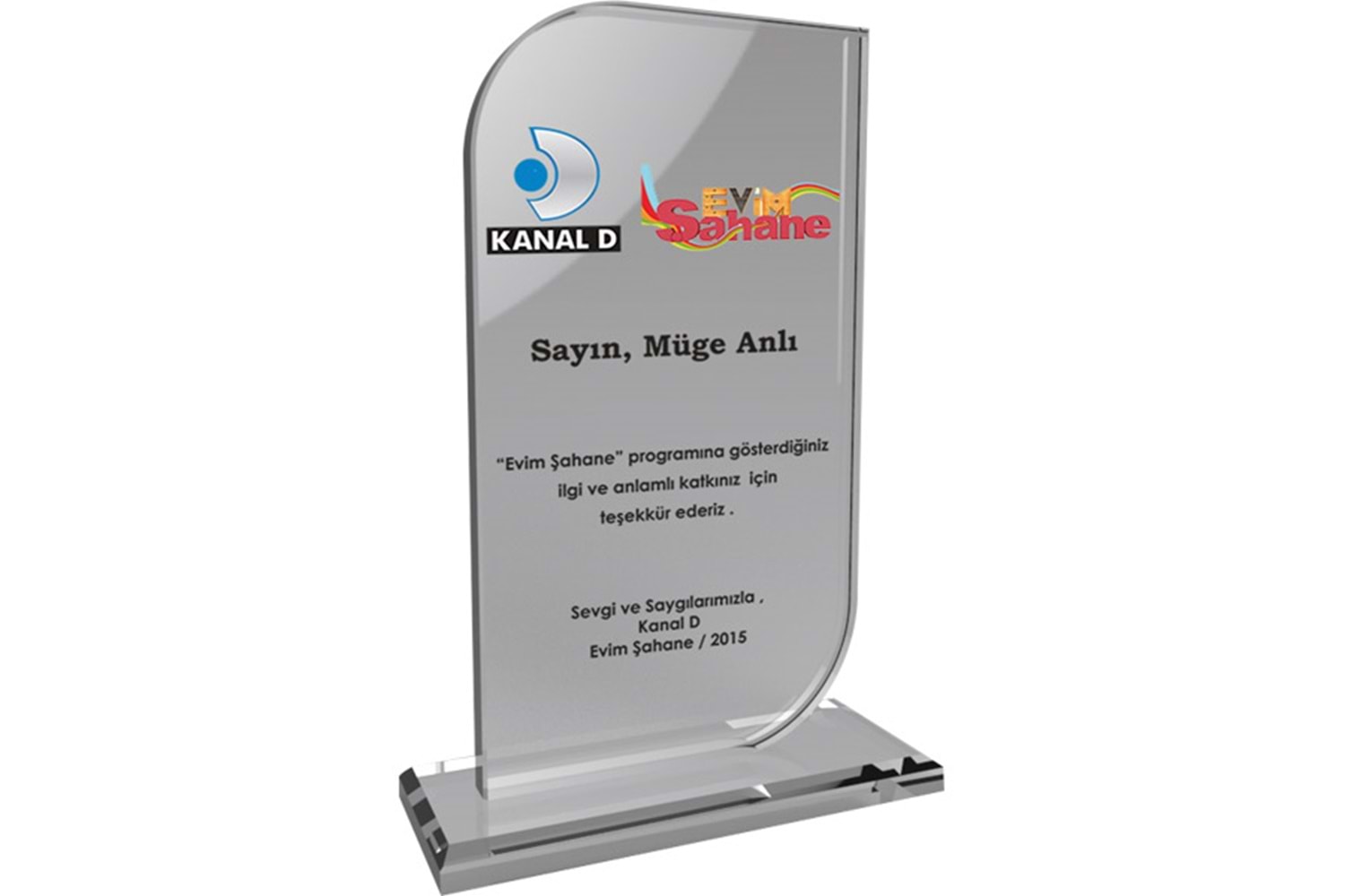 Kristal Plaket - EKT-290-ŞF