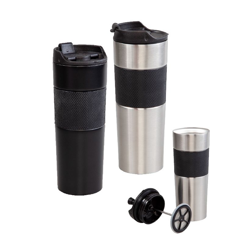 Krom French Press Çelik Termos  450 ml