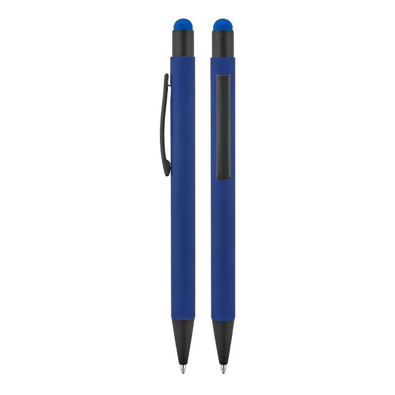 Metal Tükenmez Touchpen Rubber Gövde Kalem
