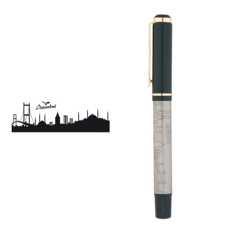  Kabartma Figürlü Metal Roller Kalem